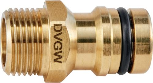 GEKA Gerätestecker plus KTW Messing Außengewinde G 3/4 ″