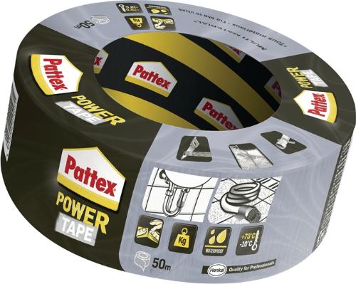 Pattex Gewebeband Power-Tape silber-grau Länge 50 m Breite 50 mm