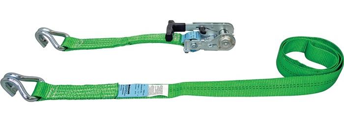 Dolezych Zurrgurt DIN EN 12195-2 Länge 4 m Breite 35 mm mit DoRapid-Druckratsche + Profilhaken LC U 2000 daN