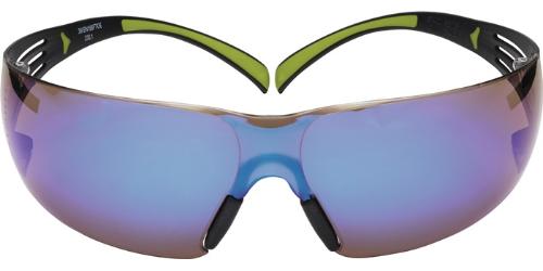 3M Schutzbrille SecureFit™ 400 EN 166, EN 170, EN 172 Bügel schwarz grün, Scheiben blau Polycarbonat