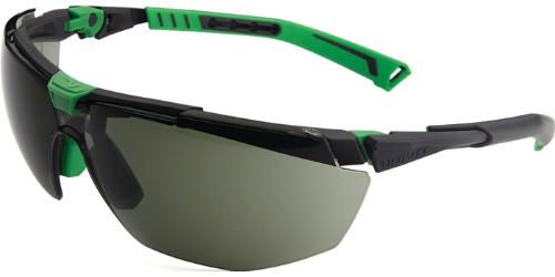UNIVET Schutzbrille 5X1030005 EN 166, EN 170, EN 172 FT KN Bügel metallgrau/grün, Scheibe G15 Polycarbonat