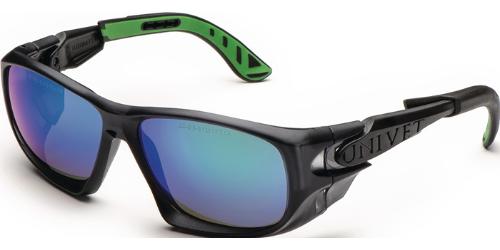 UNIVET Schutzbrille 5X9 Sport EN 166, EN 170, EN 172 Scheibe grün/blau