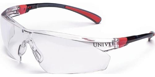 UNIVET Schutzbrille 506 UP EN 166, EN 170 Bügel schwarz/rot Polycarbonat