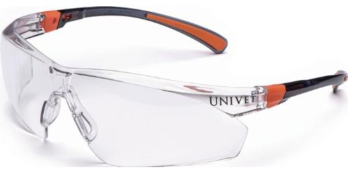 UNIVET Schutzbrille 506 UP EN 166, EN 170 Bügel schwarz/orange Polycarbonat