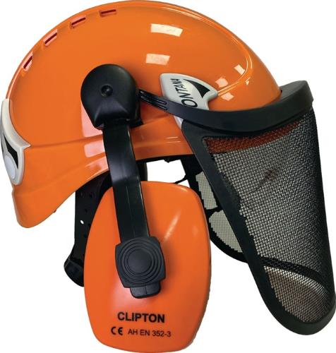 Artilux Waldarbeiter-Helm-Set Forest orange Polycaronat CE EN 397/CE EN 352-3