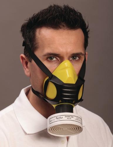 EKASTU Halbmaske Polimask ALFA/Silikone EN 140 mit Ausatemventil Universalgröße