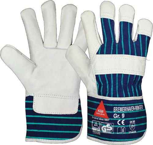 Hase Handschuhe Bremerhaven Winter Größe 10 natur/blau EN 388 EN 511 PSA-Kategorie II