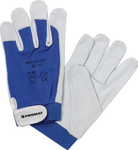 PROMAT Handschuhe Donau Größe 10 natur/blau EN 388 PSA-Kategorie II