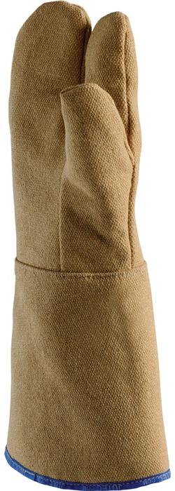 JUTEC Hitzeschutzhandschuhe 3-Fingerhandschuh 10 braun PBI-Gewebe mit Isolation EN 388, EN 407 PSA-Kategorie III