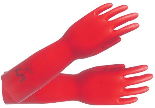 Ansell Chemikalienhandschuhe AlphaTec Sol-Vex 37-900 Größe 10 rot EN 388, EN 374, ISO 9001 PSA-Kategorie III