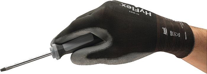 Ansell Handschuhe HyFlex 11-601 Größe 9 schwarz/grau EN 388 PSA-Kategorie II