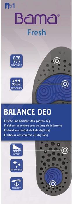 BAMA Einlegesohle Balance Deo Größe 40 schwarz/blau antibakteriell