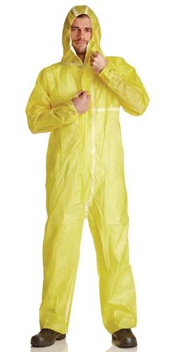 DS SafetyWear Chemikalienschutzoverall ProSafe® 4 Größe L gelb PSA-Kategorie III