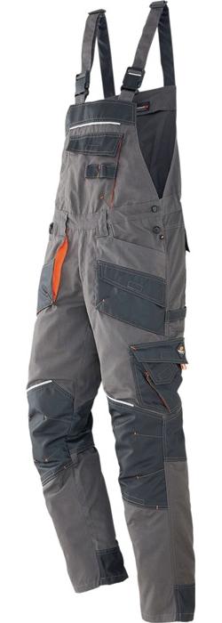 TERRATREND Latzhose Job Größe 60 dunkelgrau/schwarz