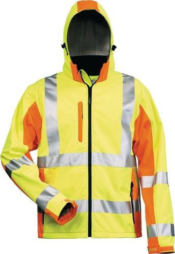 elysee Warnschutz-Softshelljacke JIM Größe XXL gelb/orange