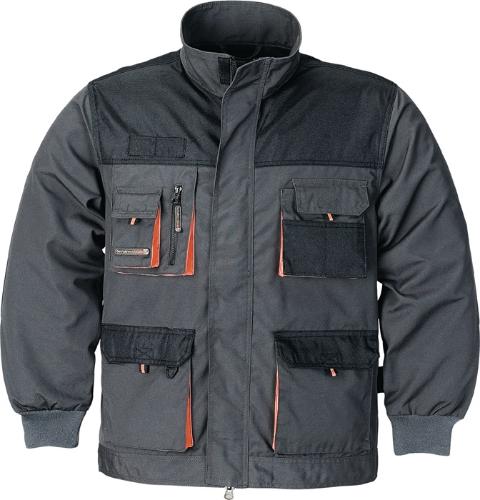 TERRATREND Herrenjacke Größe 56 dunkelgrau/schwarz/orange