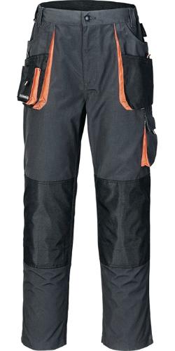 TERRATREND Herrenhose Größe 56 dunkelgrau/schwarz/orange