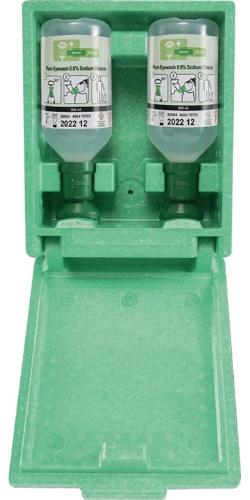 plum Augenspülstation 2 x 0,5 l H280xB230xT110ca.mm Haltbarkeit 3 Jahre(ungeöffnete Flasche)