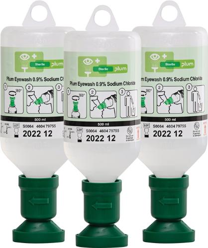 plum Augenspülflasche 0,5 l 3 Jahre (ungeöffnete Flasche) DIN EN15154-4