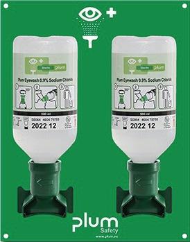 plum Augenspülstation 2 x 0,5 l H290xB228xT80ca.mm Haltbarkeit 3 Jahre(ungeöffnete Flasche)
