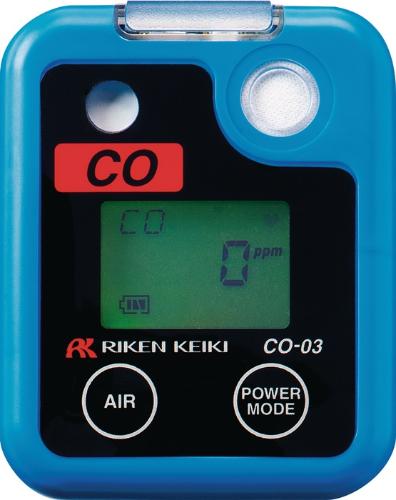 RIKEN KEIKI Gaswarngerät CO-03 Eingasmessgerät Kohlenmonoxid Messbereich 0 - 500 ppm