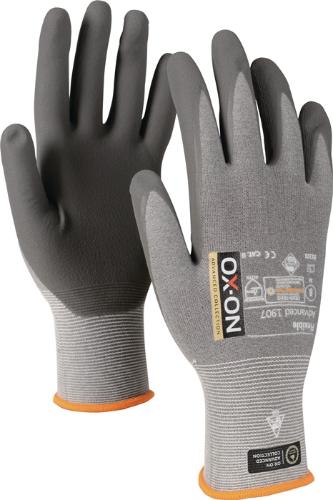 OX-ON Handschuhe Flexible Advanced 1907 Größe 10 grau/hellgrau EN 388, EN 420+A1 PSA-Kategorie II
