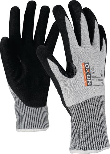 OX-ON Schnittschutzhandschuhe Cut Supreme 9604 Größe 9 schwarz/grau/weiß EN388, EN420 PSA-Kategorie II