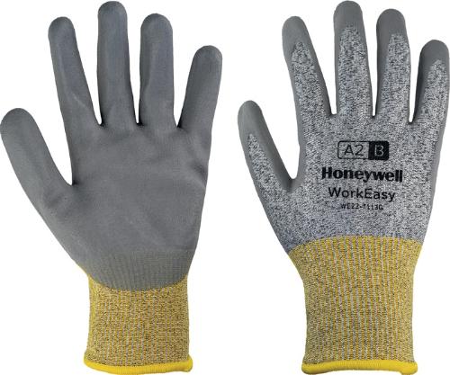 Honeywell Schnittschutzhandschuhe Workeasy 13G GY PU A2/B Größe 9 grau/gelb EN 388 PSA-Kategorie II