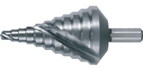RUKO Stufenbohrer Bohrbereich 6,5 - 40,5 mm HSS spiralgenutet Schneidenanzahl 2 Stufenanzahl 11