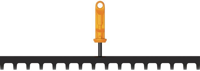 FISKARS Rechen OneClick Arbeitsbreite 413 mm Zinkenlänge 75 mm 16 Zinken