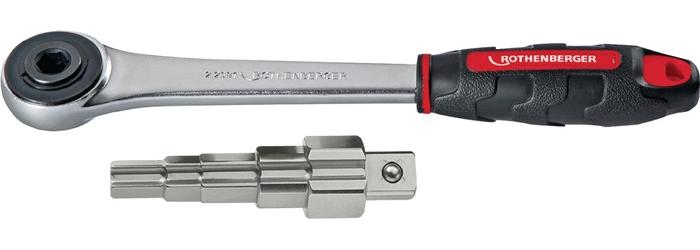 ROTHENBERGER Stufenschlüsselset 3/8 - 1/2 - 3/4 - 1 ″ Antriebsvierkant 1/2 Zoll mit Ratsche