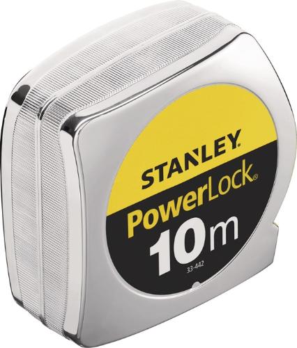 STANLEY Taschenrollbandmaß PowerLock® Länge 10 m Breite 25 mm mm/cm EG II Kunststoff Clip