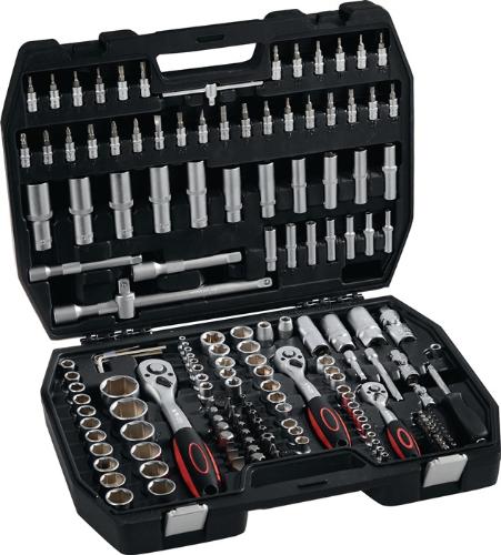 NOW Steckschlüsselsatz 171-teilig 1/4 + 3/8 + 1/2 ″ Schlüsselweiten 4-32 mm Anzahl Zähne 72/72/72 6-Kant