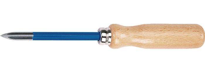 RENNSTEIG Feinmechanikerschaber Klingenlänge 85 mm Dreikant 7 mm Holzheft