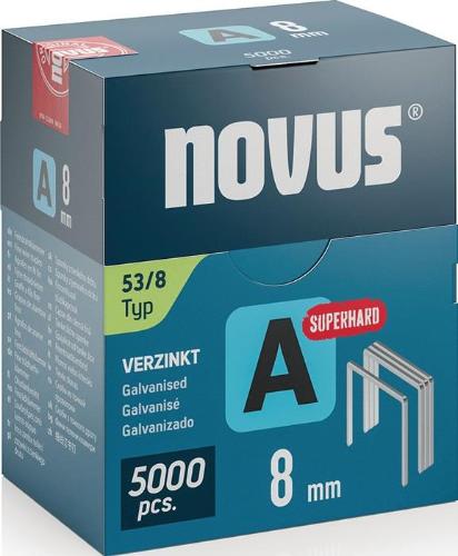 NOVUS Feindrahtklammer A Typ 53 Klammerbreite 11,3 mm 8 mm 0,75 mm superhart