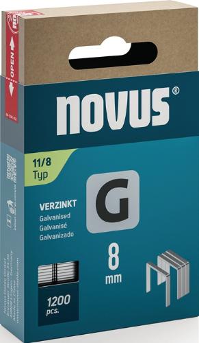 NOVUS Flachdrahtklammer G Typ 11 B10,6xL8mm Drahtbreite 1,25 mm