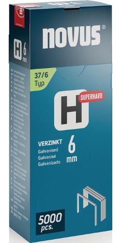 NOVUS Feindrahtklammer H Typ 37 Klammerbreite 10,6 mm 6 mm 0,75 mm superhart