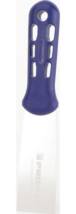 PROMAT Malerspachtel Breite 40 mm hochglanz-poliert Kunststoff flachoval, blau rostfreier säurebeständiger Edelstahl
