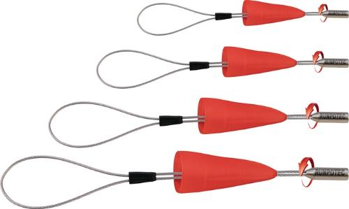 Runpotec Kabelziehschlaufe 4-teilig mit Schutzkappe und Gewinde RTG Ø 6 mm