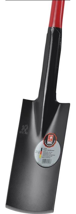 IDEAL Kraftspaten 280 x 130 / 125 mm Größe 2 Slim Stahlrohrstiel mit Hartholzknauf