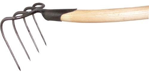 KRUMPHOLZ Dunghacke Zinkenlänge 210 mm m. Federdülle, m. Stiel Gewicht 1200 g, 4 runde Zinken