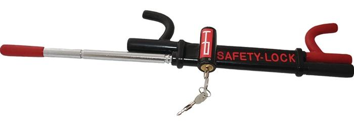 HP Lenkradkralle anti-theft lock Stahl L38,5xB12xH5mm 1,86 kg schwarz/rot