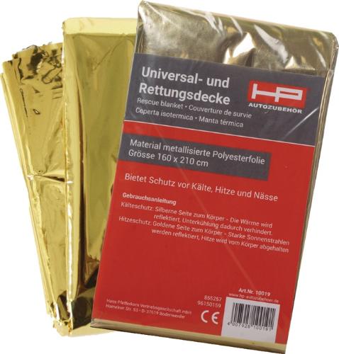 HP Rettungsdecke DIN 13164 L2100xB1600xH0,2ca.mm Faltmaß ca. 144 x 80 x 20 mm