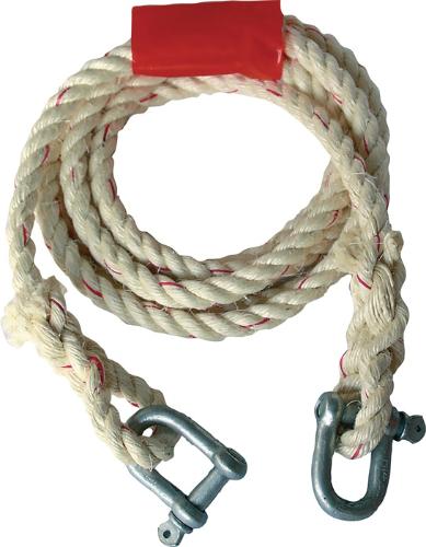 HP Auto-Abschleppseil 2500 kg Sisal Schäkel/Schäkel Länge 400 cm Ø 16 mm