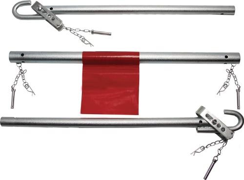 HP Abschleppstange Stahl / Metall L1830xB65xH53mm 4,04 kg silber