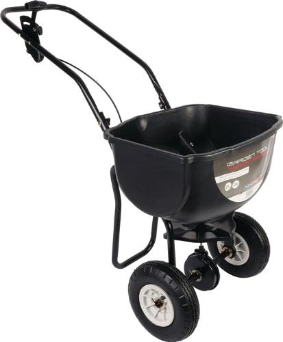 TALEN TOOLS Streugutwagen 20 l Kunststoff schwarz Bereifung Gummiräder luftbereift 10-15 m