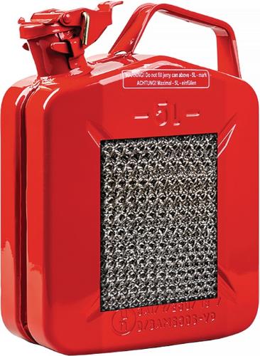 VALPRO Kraftstoffkanister EXPLOSAFE 5 l rot explosionssicher Stahlblech L345xB165xH470mm
