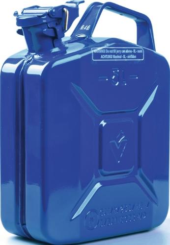 VALPRO Kraftstoffkanister 5 l Signalblau RAL 5005 Stahlblech 0,9 mm L230xB120xH310mm