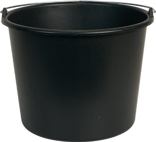 BERDAL Baueimer GRIPLINE D 12 l schwarz Kunststoff