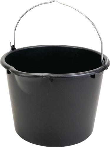 BERDAL Baueimer GRIPLINE X 20 l verstärkt, m. Tülle schwarz Kunststoff